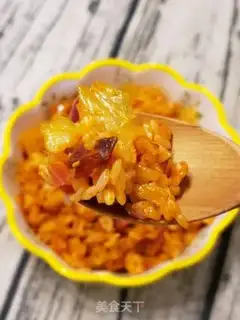 Make Hot cabbage sausage fried rice step 13