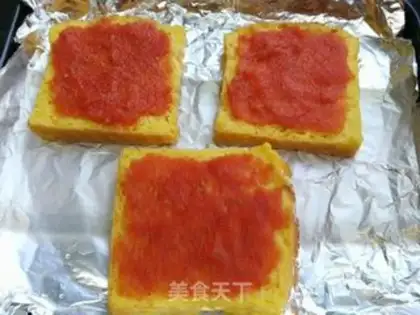 Make Shrimp toast, pizza step 4
