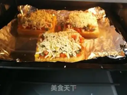 Make Shrimp toast, pizza step 7