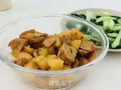 Make A wide-banded meatloaf with potatoes step 7