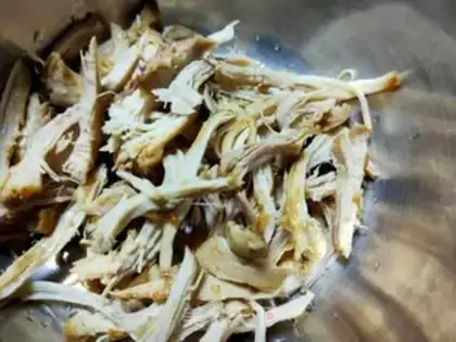 Make Chicken silk peel step 1