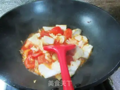 Make Eggs and tomatoes and cabbage step 6