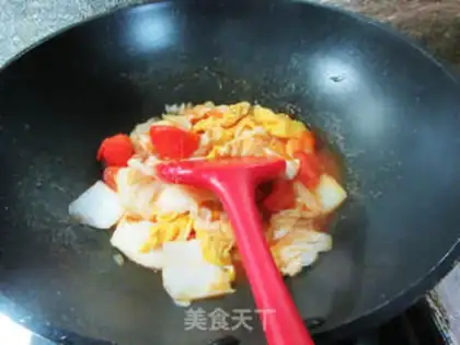 Make Eggs and tomatoes and cabbage step 9