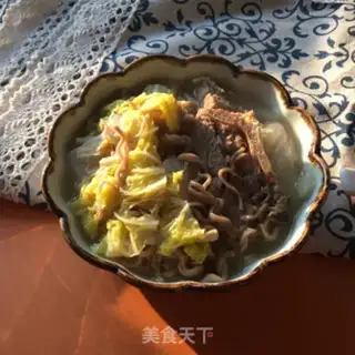 Make Old duck cabbage noodles step 7