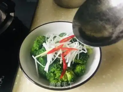 Make Home burning broccoli step 7
