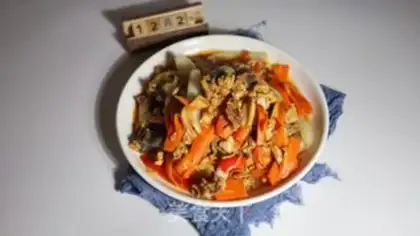 Make Carrot cabbage for fried chicken step 8