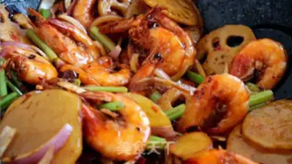 Make Spicy dry shrimp step 5