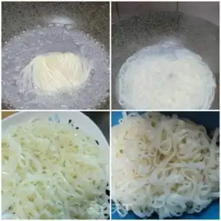 Make Slipping mushroom noodles step 1