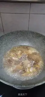 Make Slipping mushroom noodles step 7
