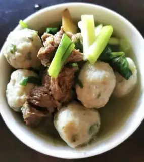 Make Beefish balls, pea soup step 7