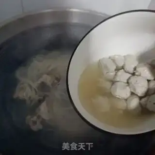 Make Onion chicken meatball noodles step 3