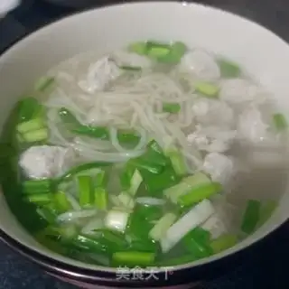 Make Onion chicken meatball noodles step 9
