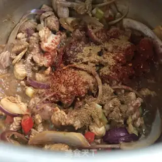 Make ♪ Scrambled lamb with spinach noodles ♪ step 5