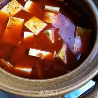 Make Spicy black fish tofu step 7