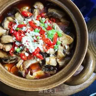 Make Spicy black fish tofu step 14