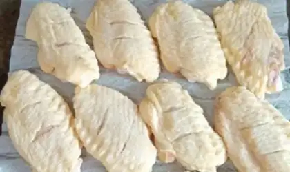 Make Chicken wings and potatoes step 2