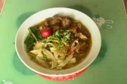 Make Red beef noodles step 13