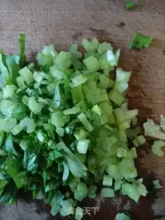 Make Celery egg noodles step 1