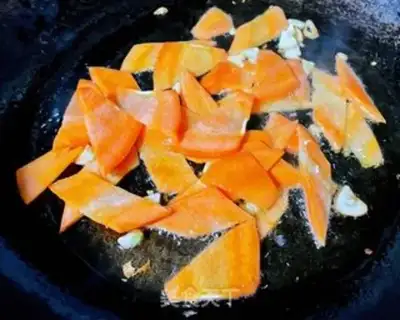 Make Dutch beans, wooden carrot shrimp step 4