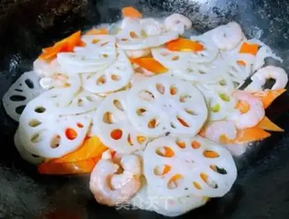 Make Dutch beans, wooden carrot shrimp step 6