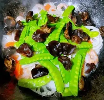 Make Dutch beans, wooden carrot shrimp step 7