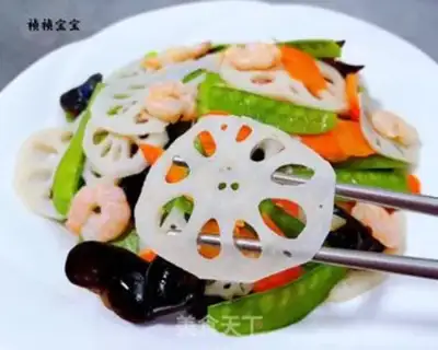 Make Dutch beans, wooden carrot shrimp step 12