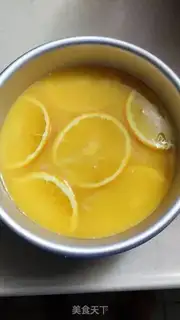 Make Orange mousse cake step 21