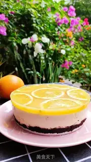 Make Orange mousse cake step 22