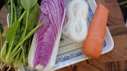 Make A purple cabbage fan step 0