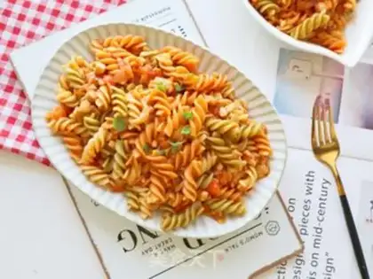 Make Chicken sauce corset pasta step 11