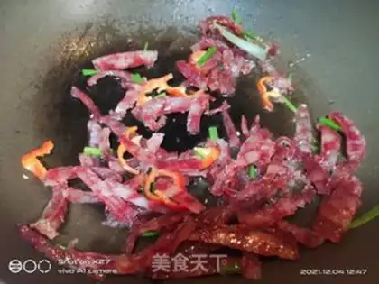 Make Sausage fried rice step 2