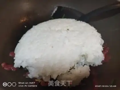 Make Sausage fried rice step 3