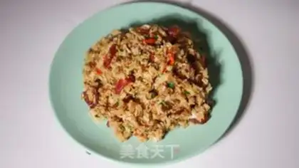 Make Sausage fried rice step 7