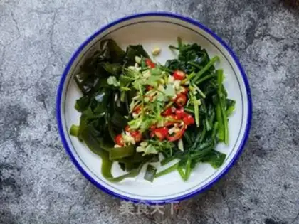 Make Little seaweed spinach step 5