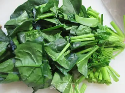 Make Egg dumpling spinach step 3