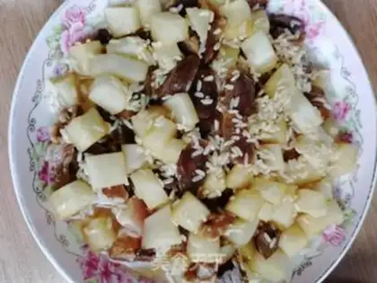 Make The meat radish rice step 7