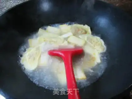 Make Egg dumpling tofu spinach step 4
