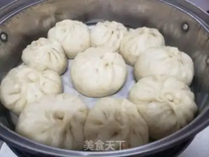 Make Powdered pork puffy buns step 15