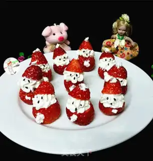 Make Strawberry Snowman step 7