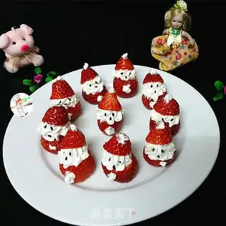 Make Strawberry Snowman step 8
