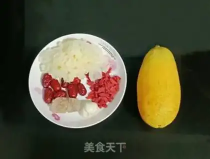 Make The papaya silver ear soup step 0
