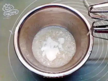 Make Cake with no oil, low sugar, sesame sauce step 5