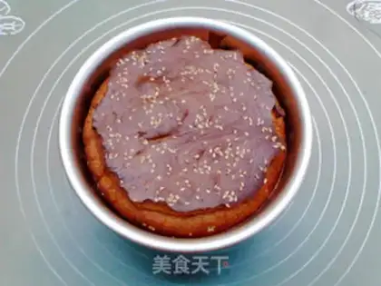 Make Cake with no oil, low sugar, sesame sauce step 13