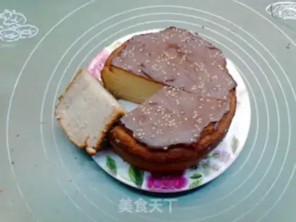 Make Cake with no oil, low sugar, sesame sauce step 14