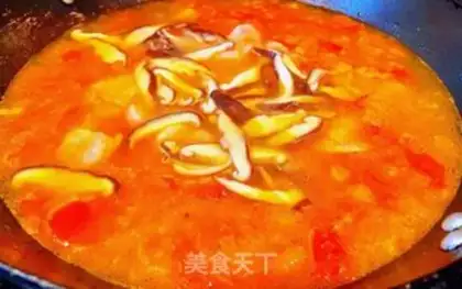 Make Shrimp bean curd, gilder, mushroom soup step 12