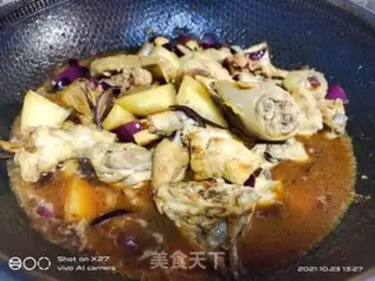 Make Potato onion chicken step 6