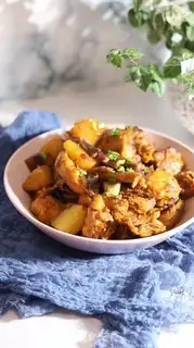 Make Potato onion chicken step 9