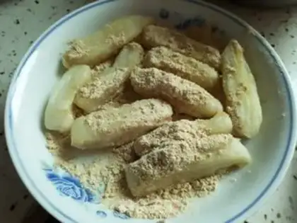 Make Soybeans, pink sugar step 3