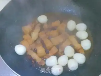 Make Quail egg red pork step 10