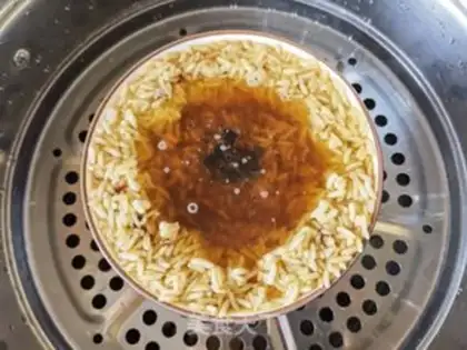 Make Red sugar, red date rice step 13
